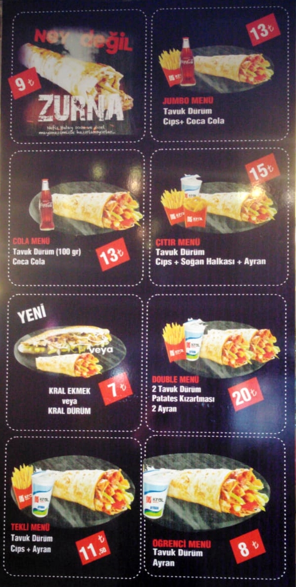 Menu Kral Dönerci Fatsa-3